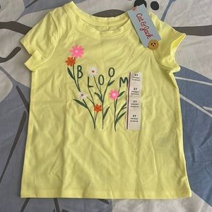 Cat & Jack short sleeve floral graphic tee shirt